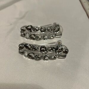 Hair Barrettes for Women, Rhinestone Hair Clips Crystal French Barrette 2 pc